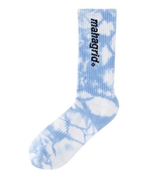 mahagrid (マハグリッド)     ORIGIN LOGO TIE DYE SOCKS BLUE(MG2DSMAB84A)