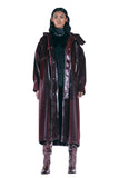 レイブレス(LABELESS) BURGUNDY WRINKLED RAIN COAT