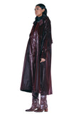 レイブレス(LABELESS) BURGUNDY WRINKLED RAIN COAT