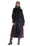 レイブレス(LABELESS) BURGUNDY WRINKLED RAIN COAT