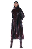 レイブレス(LABELESS) BURGUNDY WRINKLED RAIN COAT