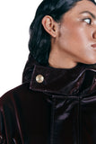 レイブレス(LABELESS) BURGUNDY WRINKLED RAIN COAT