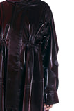 レイブレス(LABELESS) BURGUNDY WRINKLED RAIN COAT