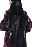 レイブレス(LABELESS) BURGUNDY WRINKLED RAIN COAT