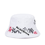 ブラックブロンド(BLACKBLOND) BBD Border Graffiti Logo Bucket Hat Custom Ver. (White)