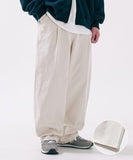 JEMUT (ジェモッ)  Curved Wide Balloon Pants Cream SOLP2472
