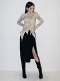 BABLETWO  (ビーエーブルトゥー) Sofi Wool Skirt (BLACK)