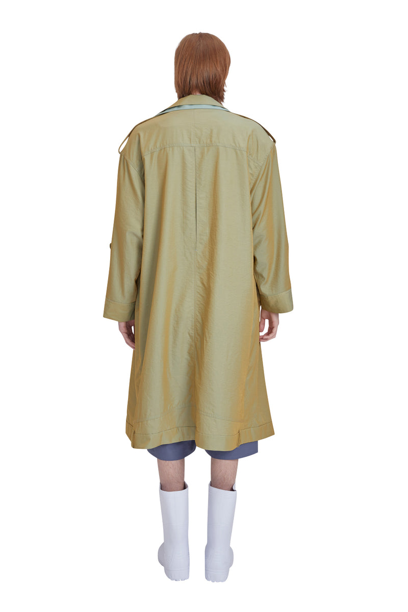 レイブレス(LABELESS) GREEN UPSIDE DOWN LONG COAT