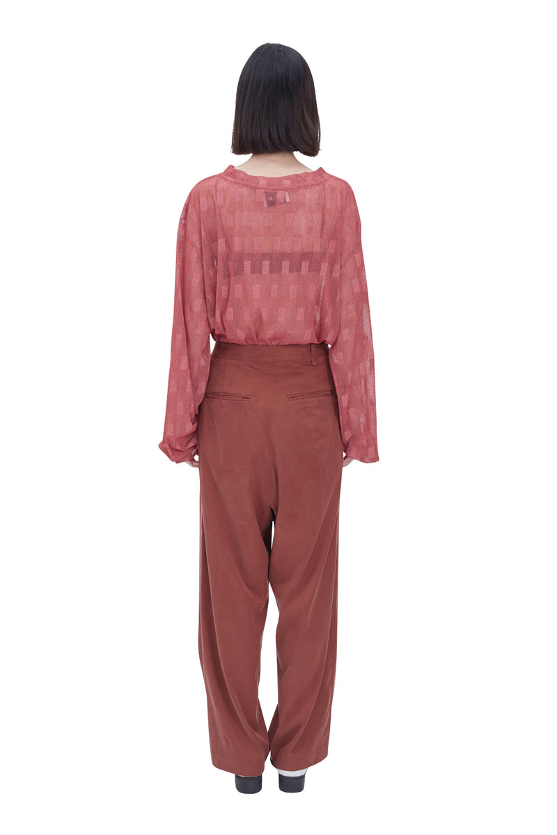 レイブレス(LABELESS) RED SIDE POCKET WIDE TROUSERS