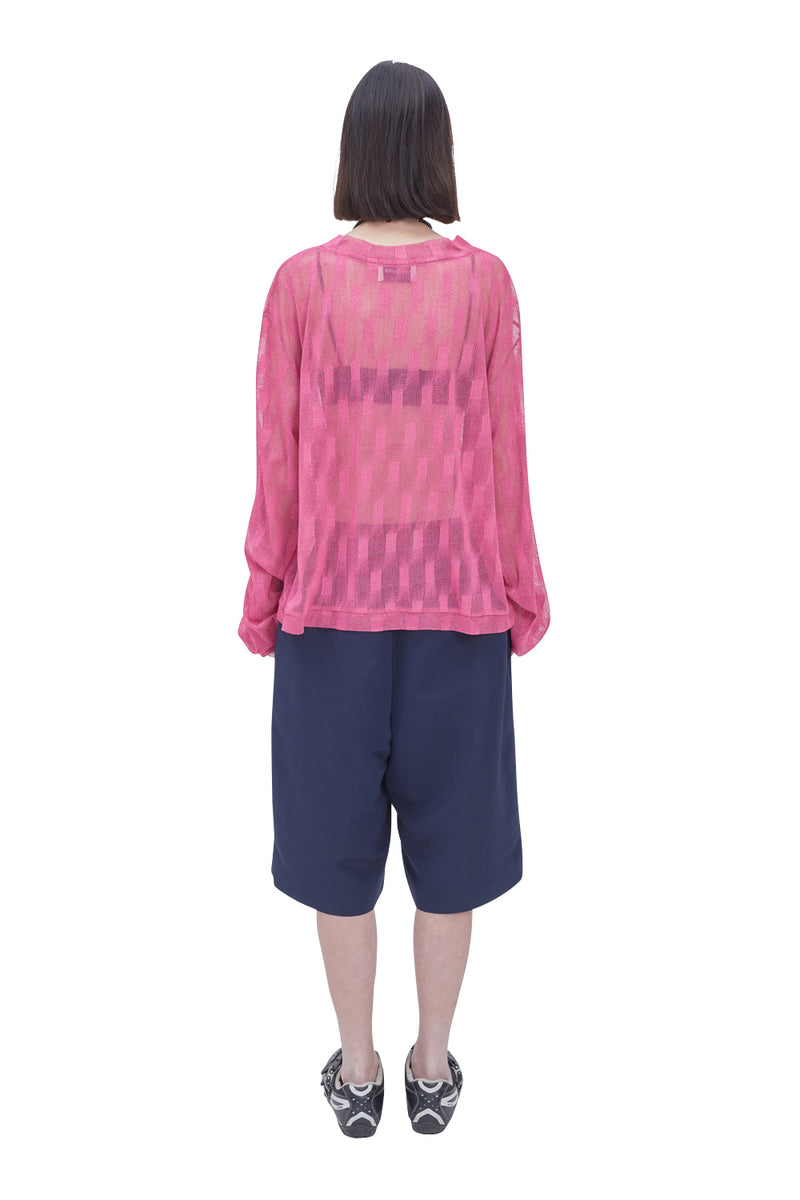 レイブレス(LABELESS) PINK SEE THROUGH LONG SLEEVE