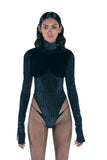 レイブレス(LABELESS) GLOSSY BODYSUIT