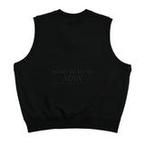アクメドラビ(acme' de la vie)  ARCH LOGO EMBROIDERY VEST BLACK
