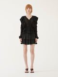 TMO BY 13MONTH（ティーエムオーバイサーティンマンス）RUFFLED MINI SKIRT (BLACK)