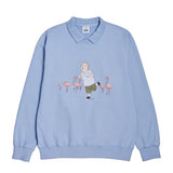 アクメドラビ(acme' de la vie)  FLAMINGO BOBBY HILL - LIGHT PURPLE SWEATSHIRT