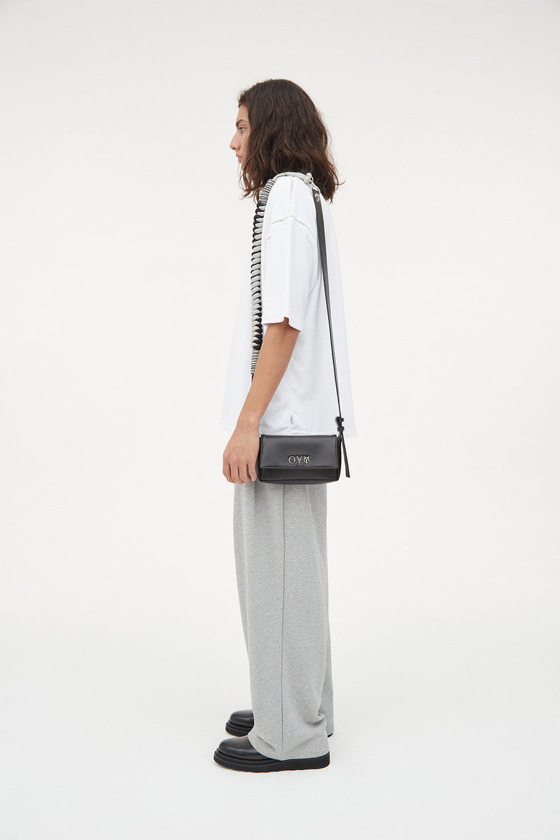 オーワイ(OY) ROPE VEGAN LEATHER MINI BAG-BLACK