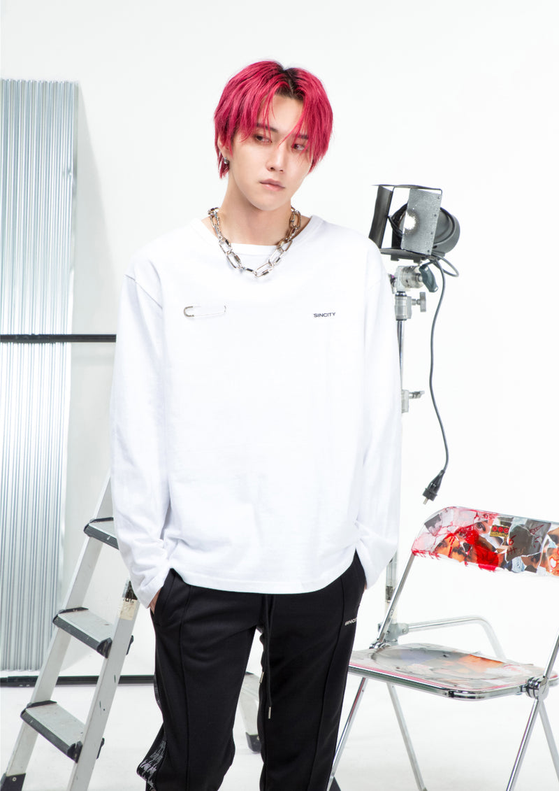 SINCITY (シンシティ) Sincity logo sleeve White