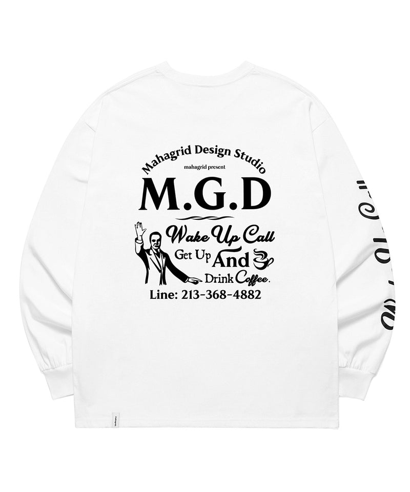 mahagrid (マハグリッド) CAFE LS TEE [WHITE]