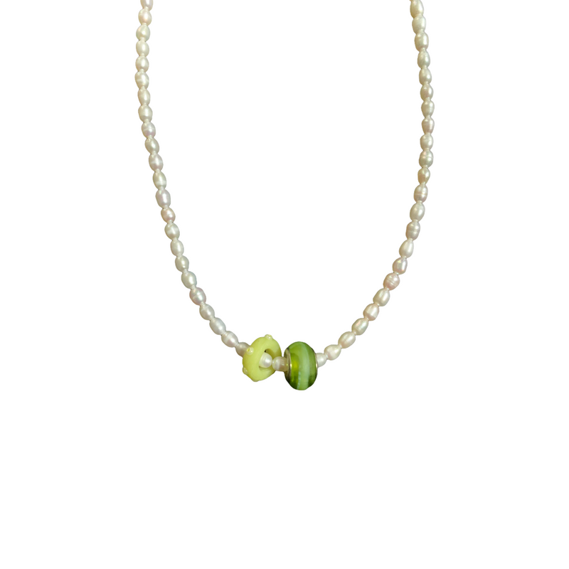 Nff(エヌエフエフ) 	 bead pearl necklace