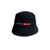 DAYDAF (デイダフ) Rubber Label bucket hat - black