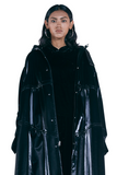 レイブレス(LABELESS) BLACK WRINKLED RAIN COAT