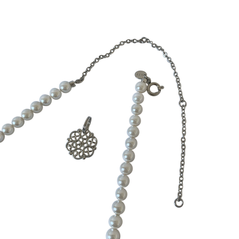 Nff(エヌエフエフ) 	 swarovski pearl bloom motif