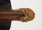 TMO BY 13MONTH（ティーエムオーバイサーティンマンス）LEOPARD RIBBON HAIR PIN (BROWN)