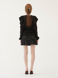 TMO BY 13MONTH（ティーエムオーバイサーティンマンス）RUFFLED MINI SKIRT (BLACK)