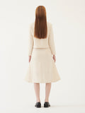 TMO BY 13MONTH（ティーエムオーバイサーティンマンス）TWEED MIDI SKIRT (IVORY)