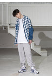メスノウン(MASSNOUN) SL LOGO CHECK SECTION POCKET SHIRTS MSZST001-BL