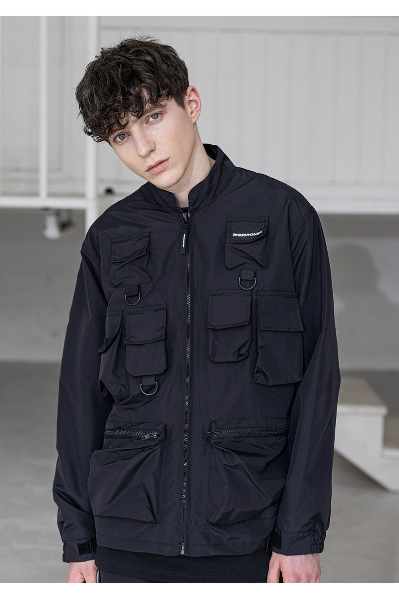 メスノウン(MASSNOUN) SL LOGO MULTI POCKET JACKET MSZJK001-BK