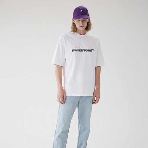 メスノウン(MASSNOUN) SL 3D LOGO OVERSIZED T-SHIRTS MSETS009-WT