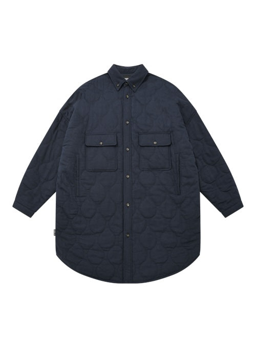 アジョバイアジョ(AJOBYAJO) Plain Padded Long Jacket [Navy]