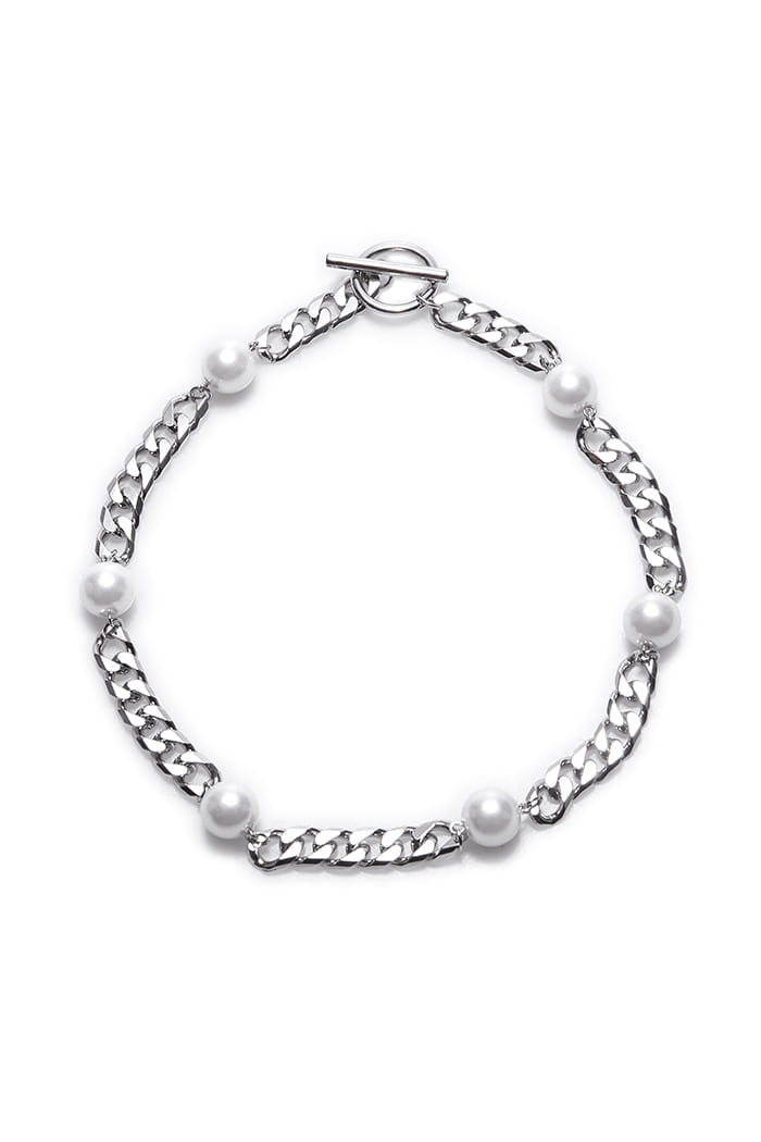 BLACKPURPLE (ブラックパープル) Arly Pearl Chain Necklace