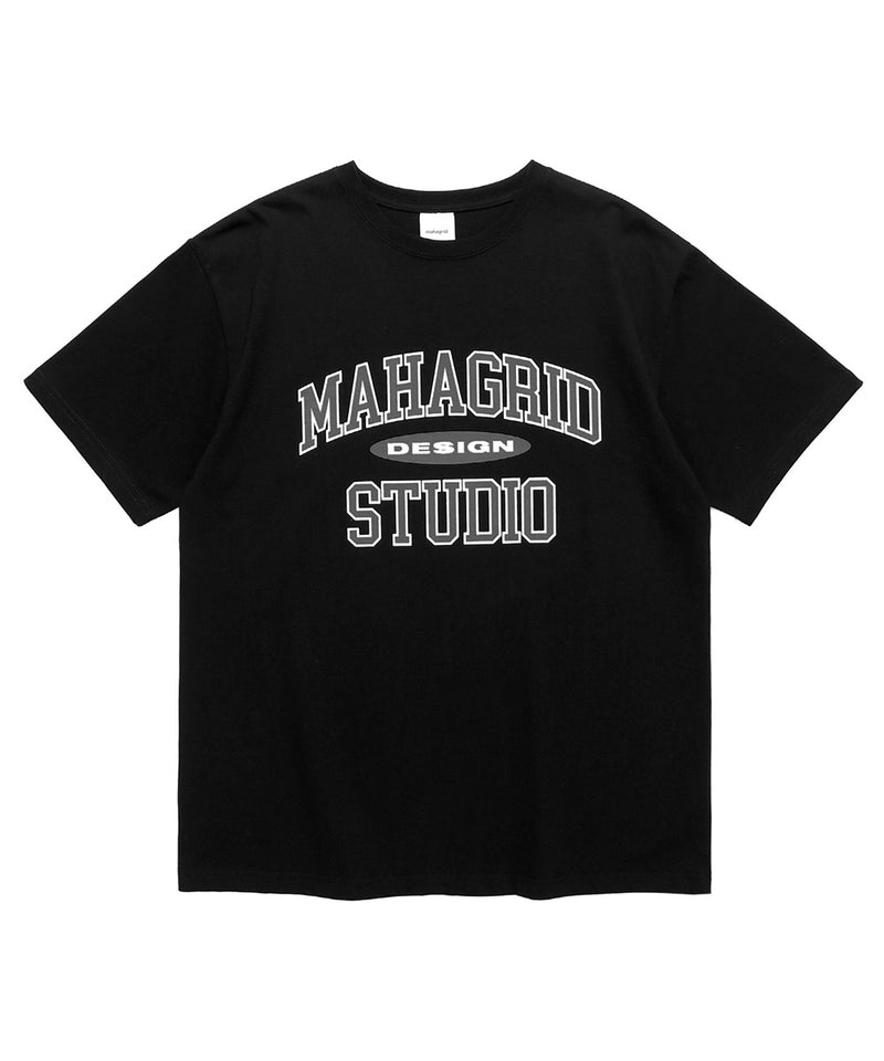 mahagrid (マハグリッド)  COLLEGE LOGO TEE [BLACK/CHARCOAL]