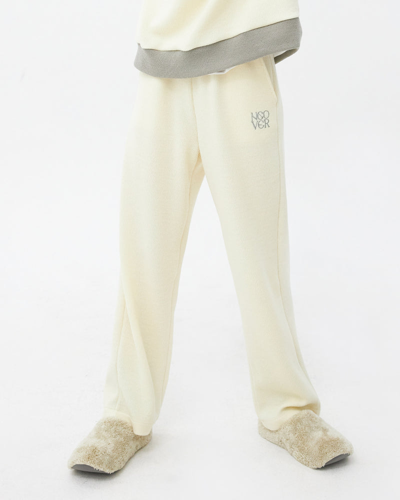 NCOVER（エンカバー）TYPO LOGO KNIT PANTS-IVORY