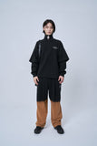 オーワイ(OY) LAYERED ZIPPER POLA LONG SLEEVE-BLACK