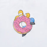 アクメドラビ(acme' de la vie) [ADLV X SIMPSONS] DONUTS HOMER SHORT SLEEVE T-SHIRT WHITE