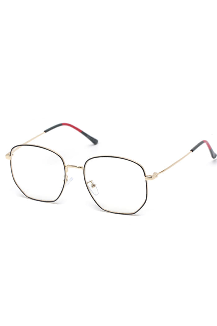 BLACKPURPLE (ブラックパープル)  Red Accent Silhouette Glasses