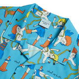 アクメドラビ(acme' de la vie)  ANGEL CHARACTER PATTERN SHIRTS BLUE