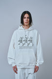 オーワイ(OY) BONE SHEEP&WOLF HOODIE-WHITE