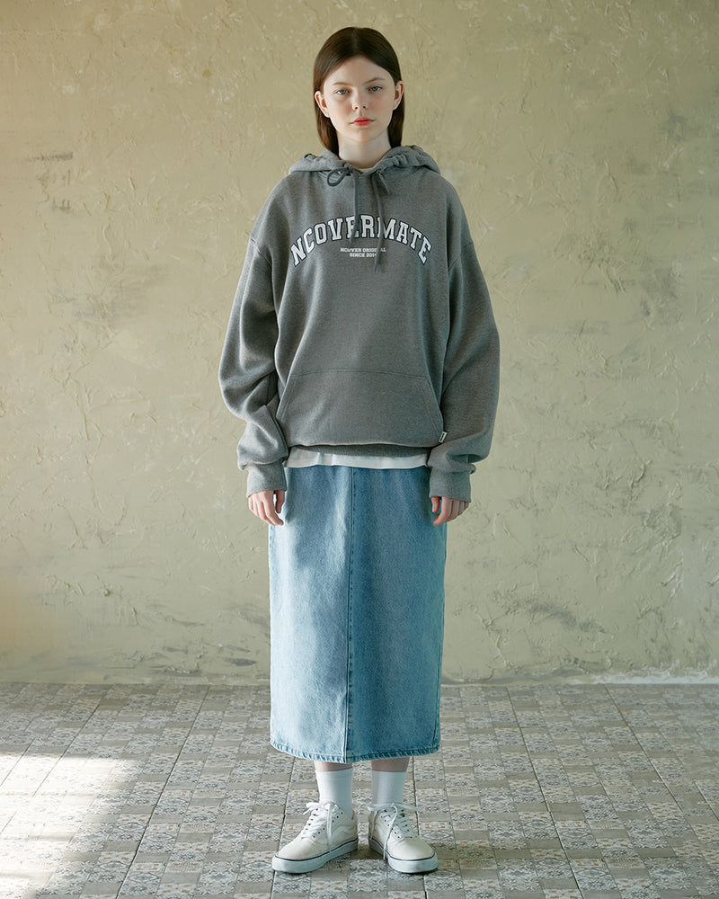 NCOVER（エンカバー）COLLEGE MATE LOGO HOODIE-DARK GREY