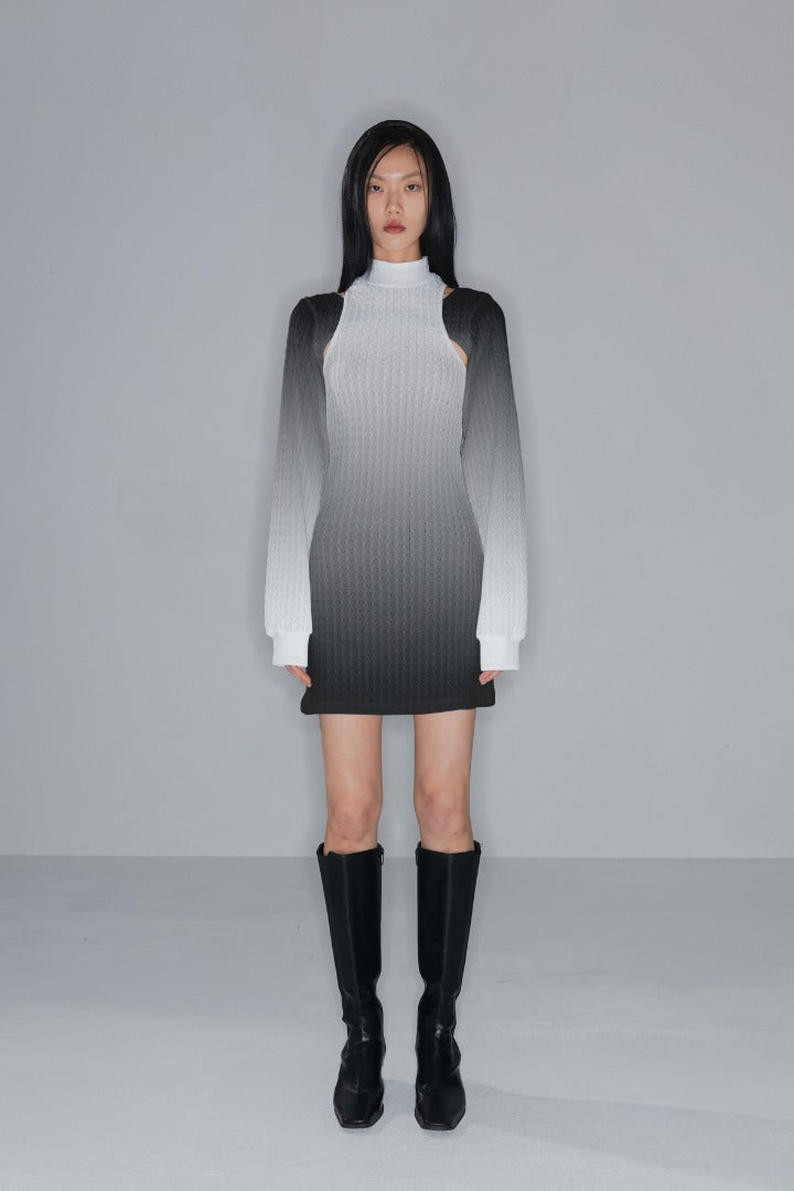 nache(ナチェ)  GRADATION TWIST KNIT DRESS