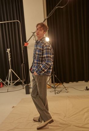 ORDINARY PEOPLE(オーディナリーピープル) BULE CHECK QUILTING JACKET