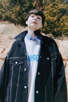 ORDINARY PEOPLE(オーディナリーピープル)  DESTROYED HEM BLACK DENIM JACKET