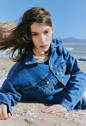 ORDINARY PEOPLE(オーディナリーピープル)  DESTROYED HEM BLUE DENIM JACKET