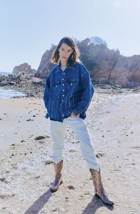 ORDINARY PEOPLE(オーディナリーピープル)  DESTROYED HEM BLUE DENIM JACKET