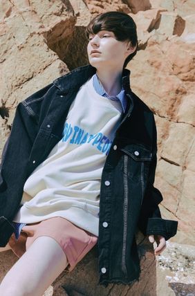 ORDINARY PEOPLE(オーディナリーピープル)  DESTROYED HEM BLACK DENIM JACKET