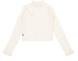 ロマンティッククラウン(ROMANTIC CROWN) FRILL POINT KNITWEAR_OATMEAL