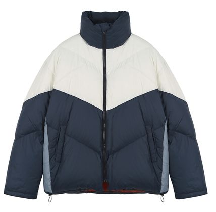 ORDINARY PEOPLE(オーディナリーピープル) ORDINARY HIGH NECK COLOR BLOCK PADDING