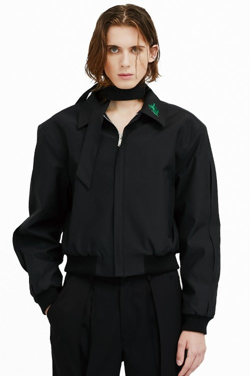イーエスシースタジオ(ESC STUDIO) scarf blouson(black)